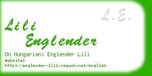 lili englender business card